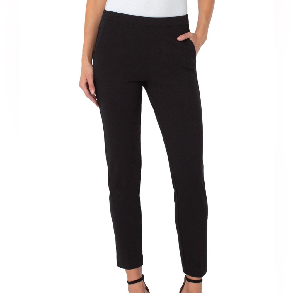 Liverpool Los Angeles Kayla Pull-On Ponte Knit Trouser Pant Black - Size 4 / 27